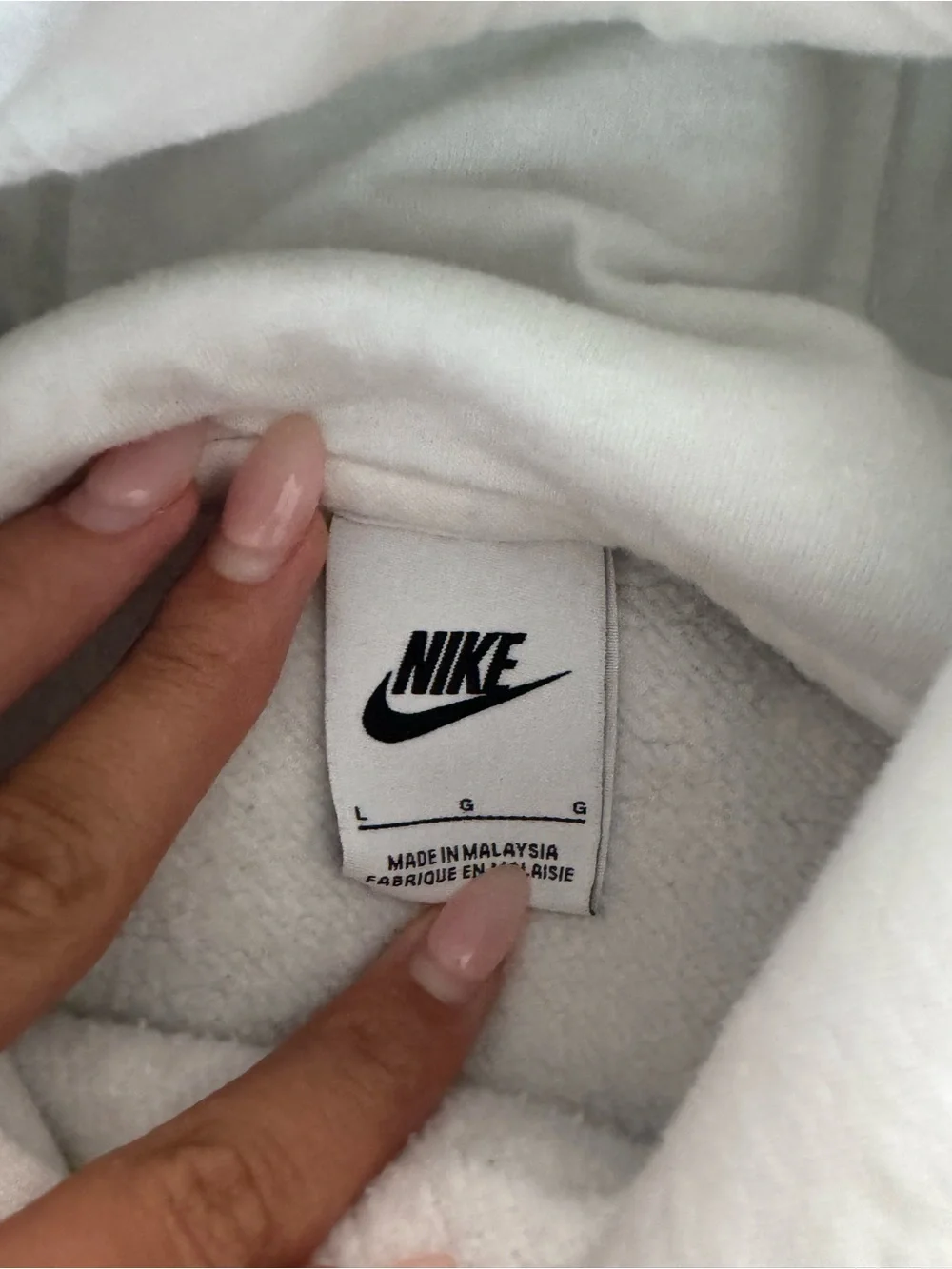 Nike White Hoodie with Crimson Alabama 'A' and Swoosh